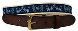 Seahorse and Starfish Leather Belt