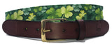 Shamrock Leather Belt/ St. Patrick's Day Belt