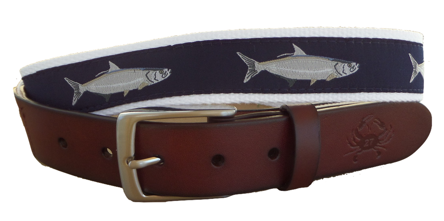 Tarpon Fish Leather Belt