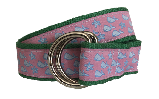 Whales and Starfish D-Ring Belt