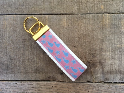 Whales and Starfish Key Chain