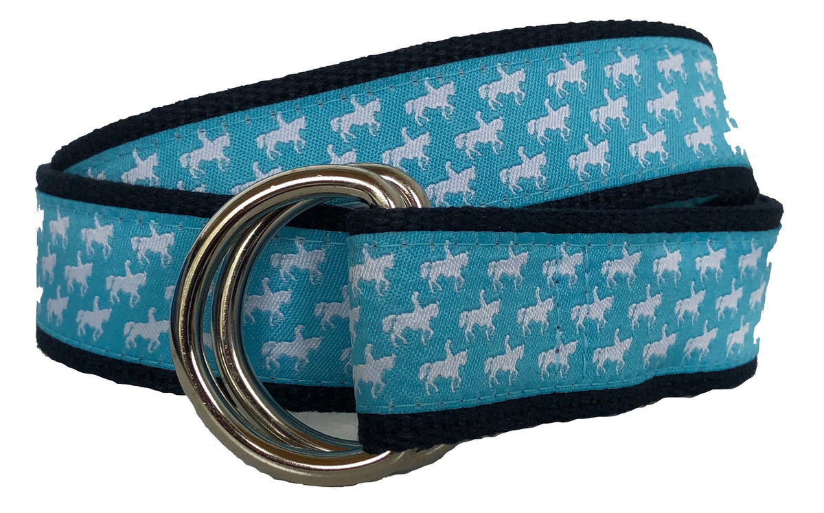 Stretchable Polyester Equestrian Belt with D-Ring Buckle Premium Equestrian Belts – KMA Equestrian main image 2