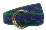 Green Alligator Leather Belt