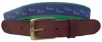 Green Alligator Leather Belt