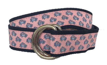 Blue Crabs Leather Belt