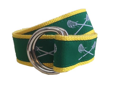 Green Lacrosse D-Ring Belt