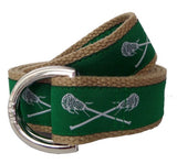 Green Lacrosse D-Ring Belt