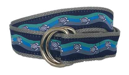 Sea Turtle Wave D-Ring Belt